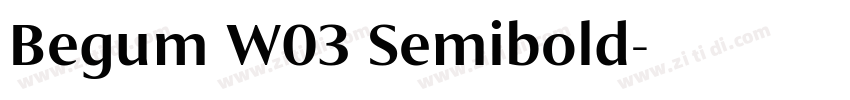 Begum W03 Semibold字体转换